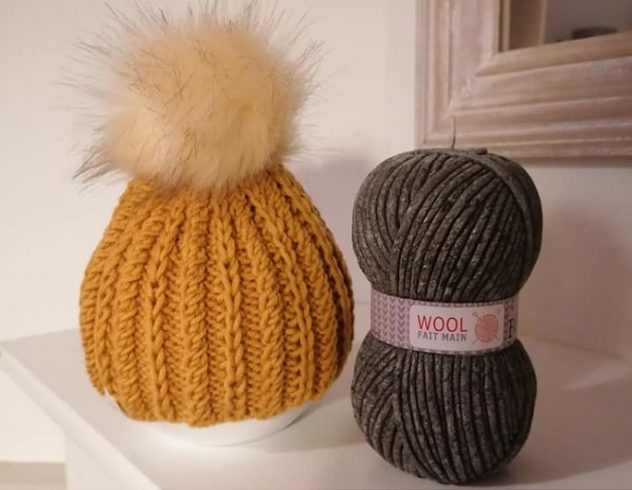 Kit- Tricot bonnet Naissance-Trop-Chou