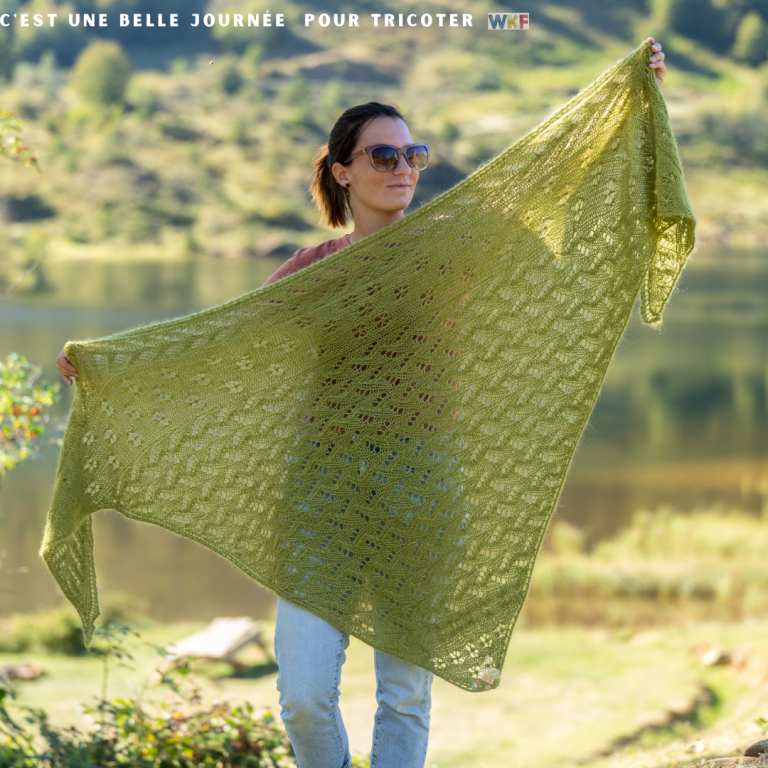 L'été Indien_shawl knitting kit