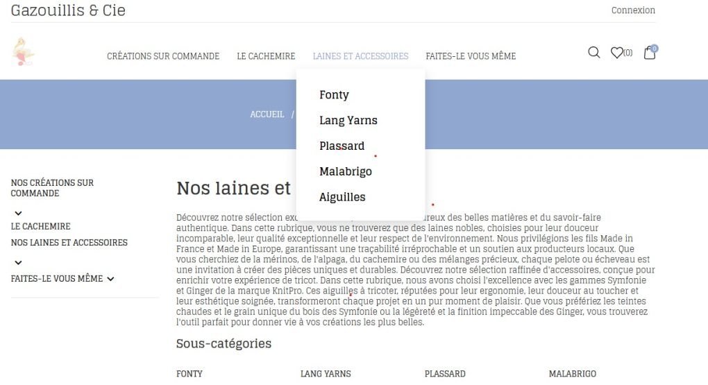 e boutique Laines et accessoires